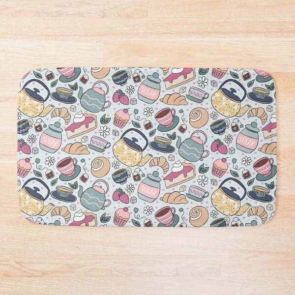 Item preview, Cute tea party pattern  designed and sold by Yarafantasyart.