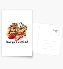 i love you a waffle lot Postcards