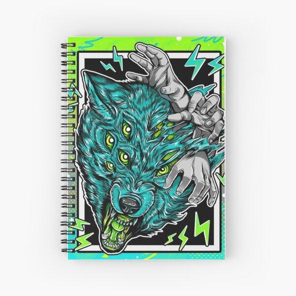 Wolf Snarl Spiral Notebook