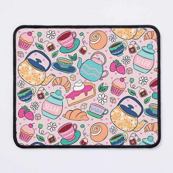 Item preview, Colorful tea party pattern  designed and sold by Yarafantasyart.