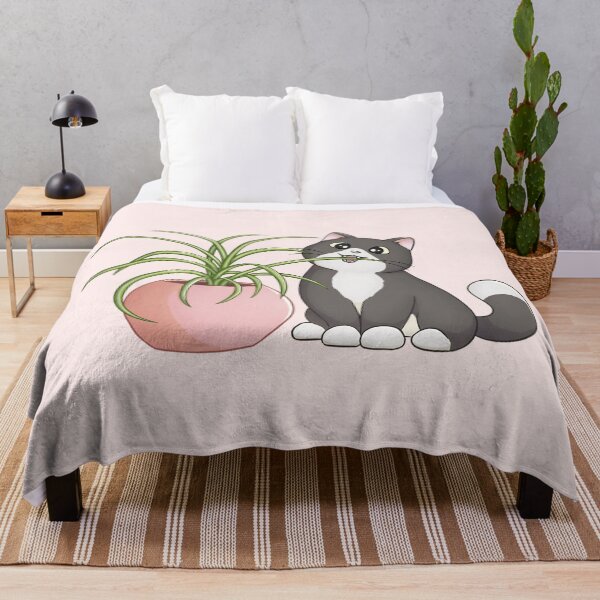 Item preview, Cat Eating Spider Plant designed and sold by Meowrye.
