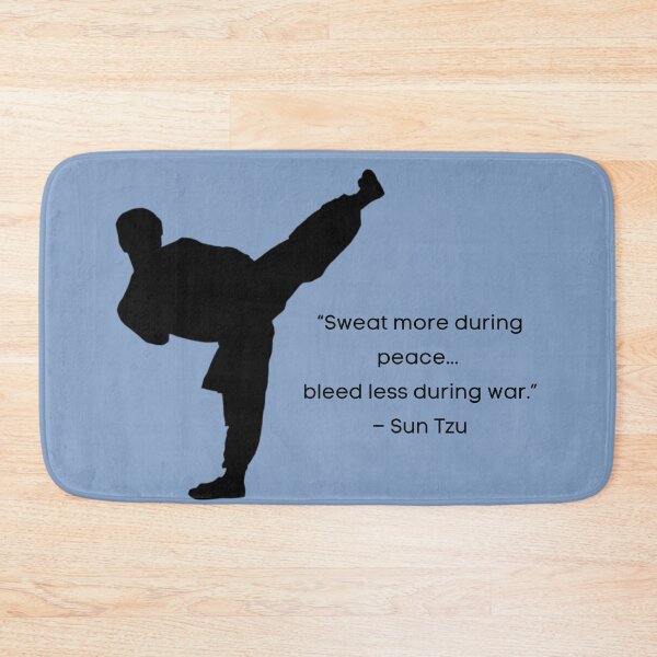 Item preview, Martial Arts - Kungfu side kick with Sun Tzu quote_black designed and sold by NurturingSpirit.