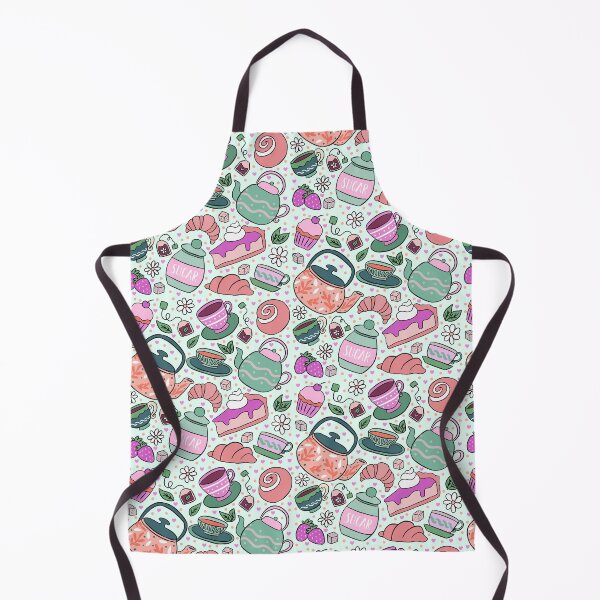 Item preview, Cute and colorful tea party pattern designed and sold by Yarafantasyart.