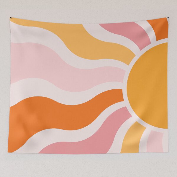 Item preview, Retro style wavy sun designed and sold by BattaAnastasia.