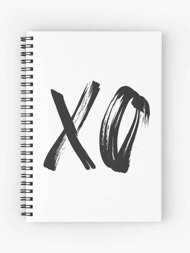 Xo Poster Wall Decor Teen Girl Art Spiral Notebook By Kelsorian