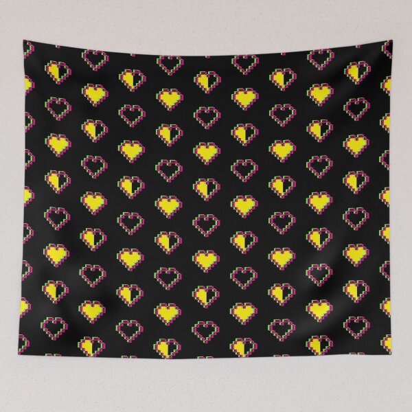 Item preview, Neon heart containers (dark) designed and sold by animinimal.