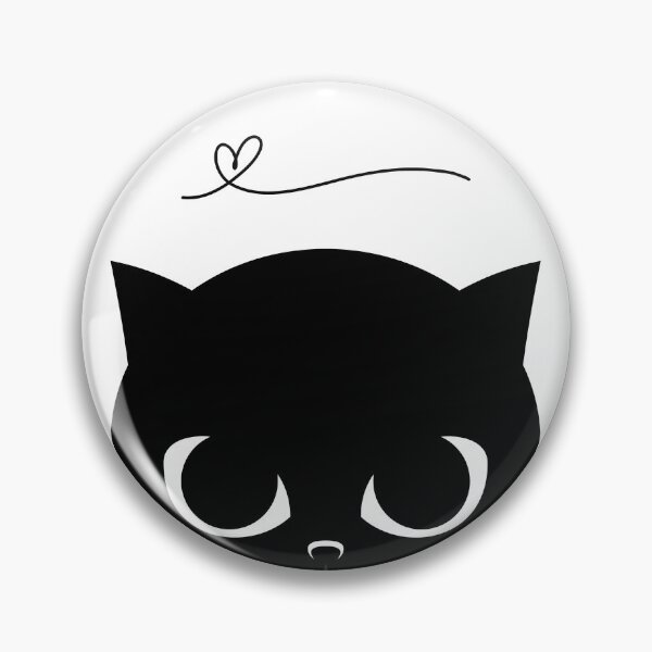 Aperçu de l'œuvre Passez une bonne journée avec le visage de chat noir. créée et vendue par PattyStudio.