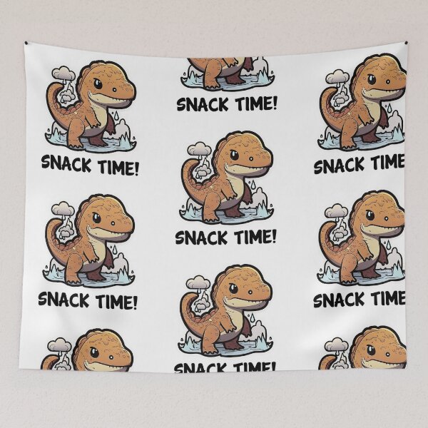 Item preview, Snack Time! Kawaii Baby Dino T-rex Design for Light Background designed and sold by zwrohn.