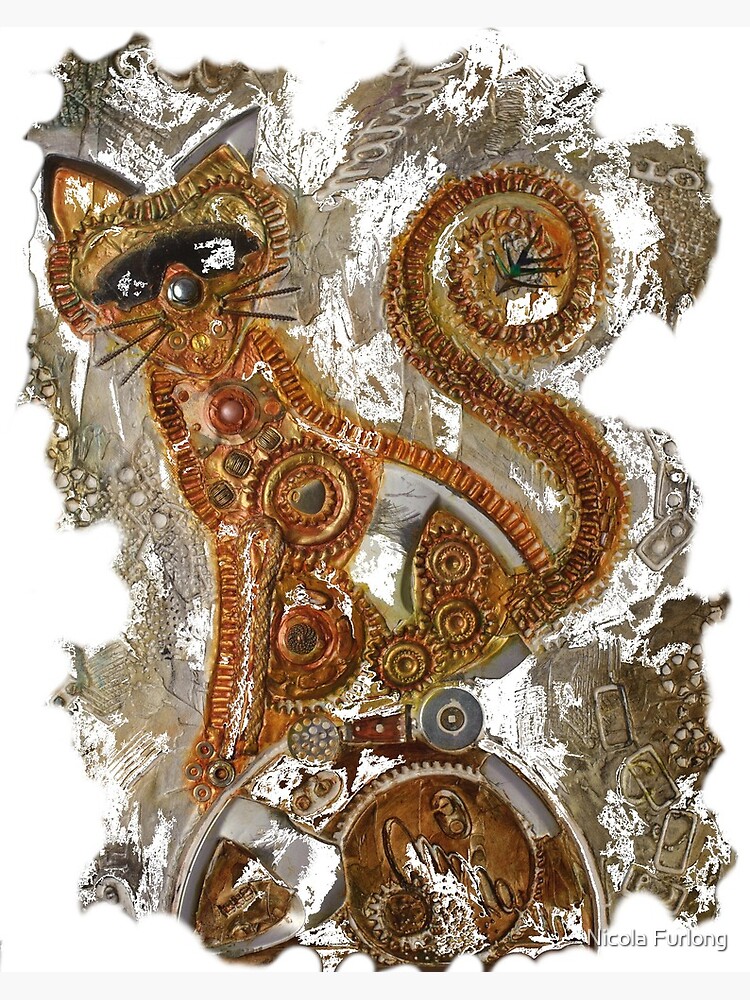 CRAZY STEAMPUNK CAT by nicolafurlong