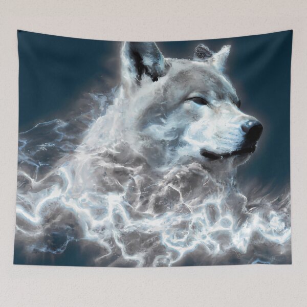 Item preview, Wolf with lightning designed and sold by Helleradi.