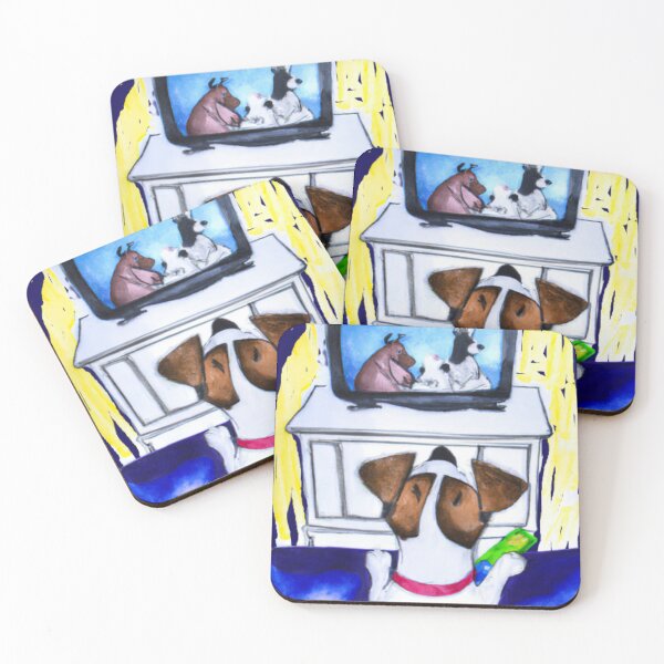 Item preview, Jack Russell Terrier Puppy Watching a Dow TV Show designed and sold by PapitosPlace.