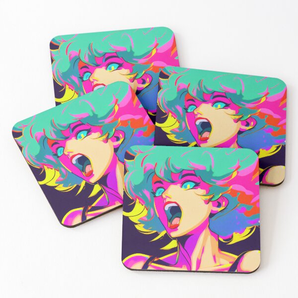 Item preview, Synthwave girl open mouth - Aesthetic vaporwave designed and sold by OzzyArts.