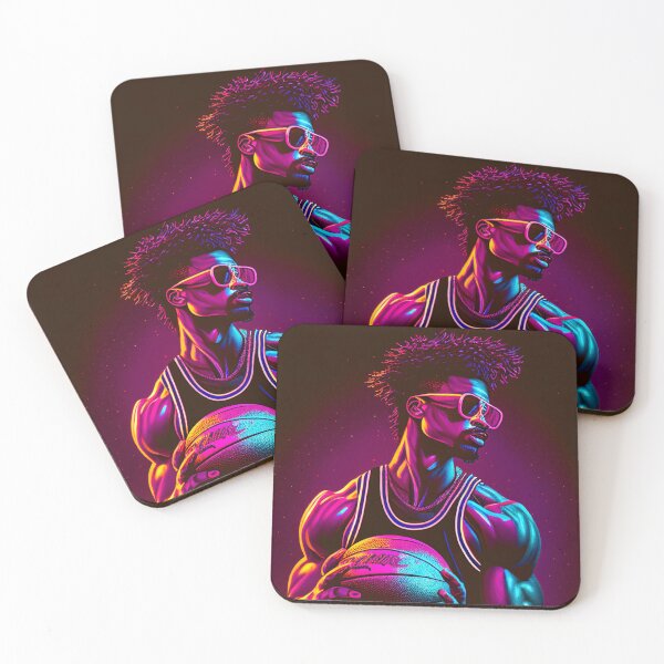 Item preview, Basketball guy, game time serious face - synthwave designed and sold by OzzyArts.