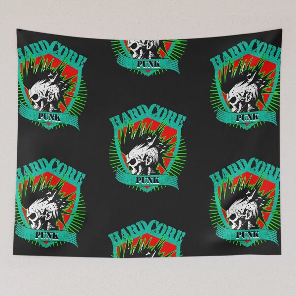 Item preview, Hardcore Punk Rocker Skull designed and sold by MerchByCraig.