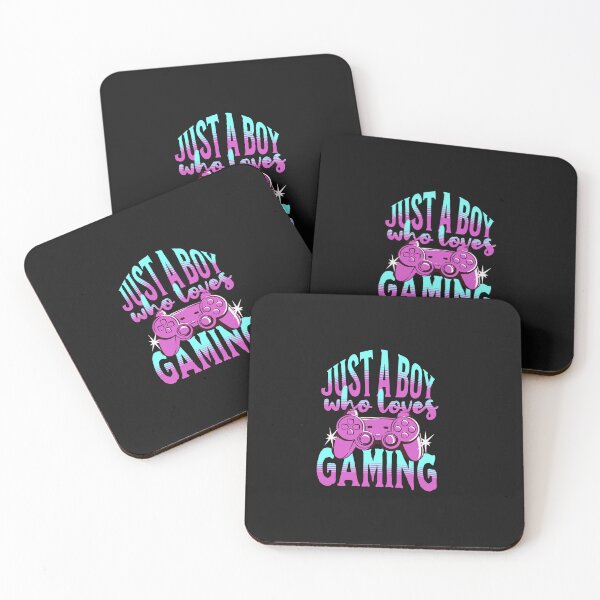 Item preview, Just a Boy Who Loves Gaming Typography Quote designed and sold by thedazzlingmonk.