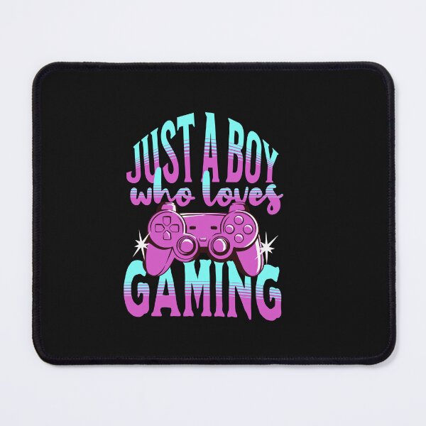 Item preview, Just a Boy Who Loves Gaming Typography Quote designed and sold by thedazzlingmonk.