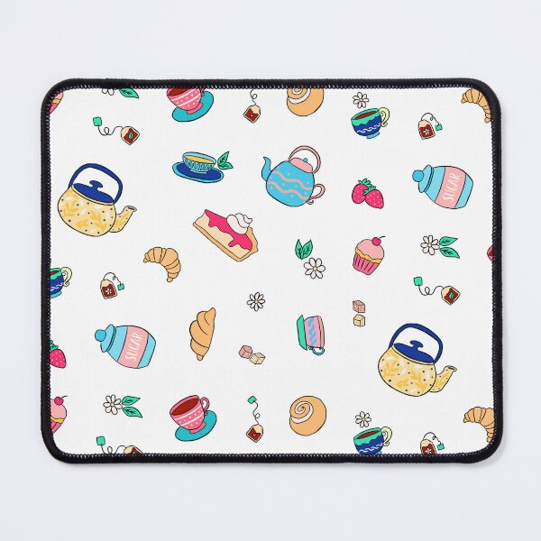 Item preview, Cute and colorful tea party pattern  designed and sold by Yarafantasyart.