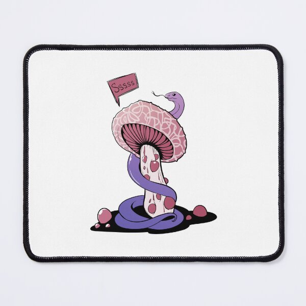 Item preview, Poisonous pink mushroom with bubbles and purple snake designed and sold by MalkyTea.