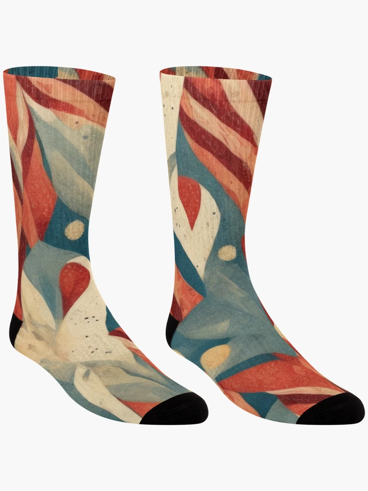 Thumbnail 3 of 5, Socks, Modern Abstract Pattern designed and sold by FireScreen.