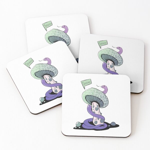 Item preview, Poisonous green mushroom with bubbles and purple snake designed and sold by MalkyTea.