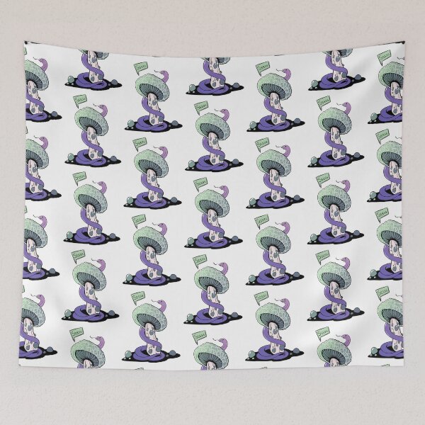 Item preview, Poisonous green mushroom with bubbles and purple snake designed and sold by MalkyTea.