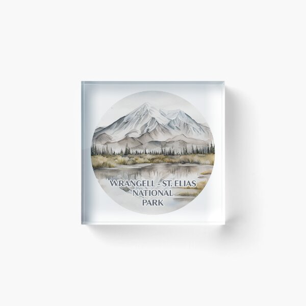 Item preview, Wrangell - St. Elias National Park Boho Watercolor Circle designed and sold by PikoApparel.