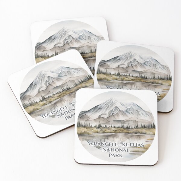 Item preview, Wrangell - St. Elias National Park Boho Watercolor Circle designed and sold by PikoApparel.