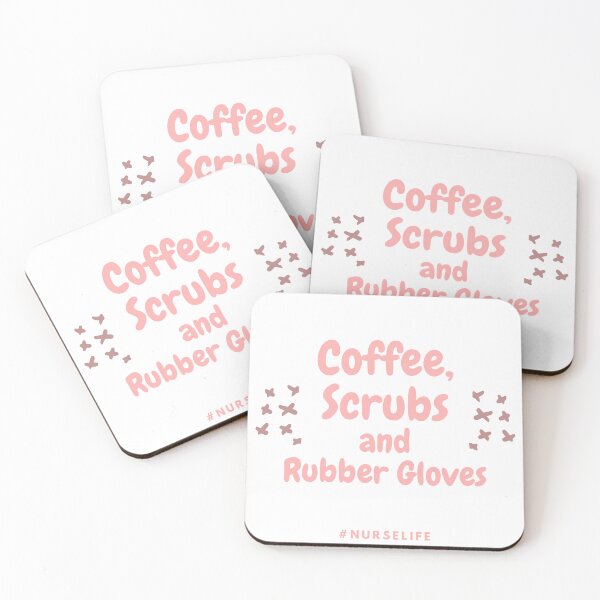 Item preview, Café, batas médicas y guantes de goma designed and sold by RudeCotton.