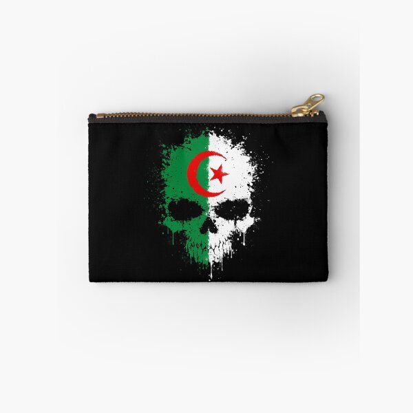 Item preview, Chaotic Algerian Flag Splatter Skull designed and sold by JeffBartels.
