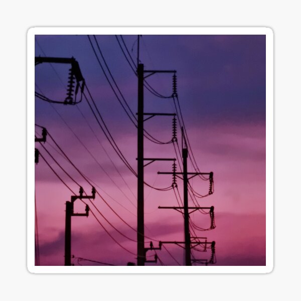 Item preview, Power Poles and the Purple Sky designed and sold by Sunshine-Asawa.