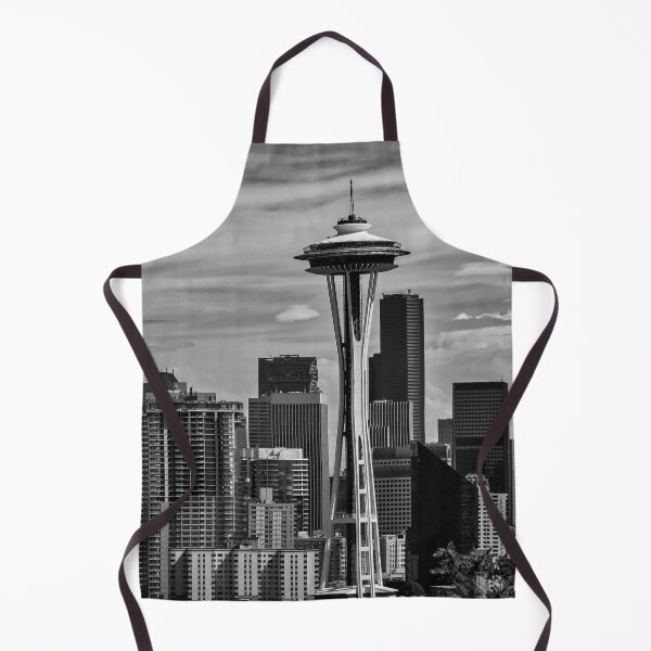 Item preview, Seattle Skyline In Black And White designed and sold by KirtTisdale.