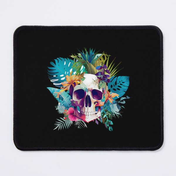 Item preview, Tropical Skull on Colorful Leaves designed and sold by FiveIntentions.