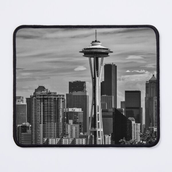 Item preview, Seattle Skyline In Black And White designed and sold by KirtTisdale.