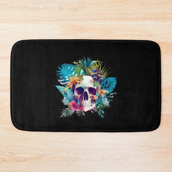 Item preview, Tropical Skull on Colorful Leaves designed and sold by FiveIntentions.