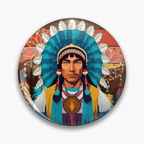 Item preview, Native American Chief Powerful Portrait designed and sold by BluedarkArt.