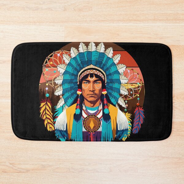 Item preview, Native American Chief Powerful Portrait designed and sold by BluedarkArt.