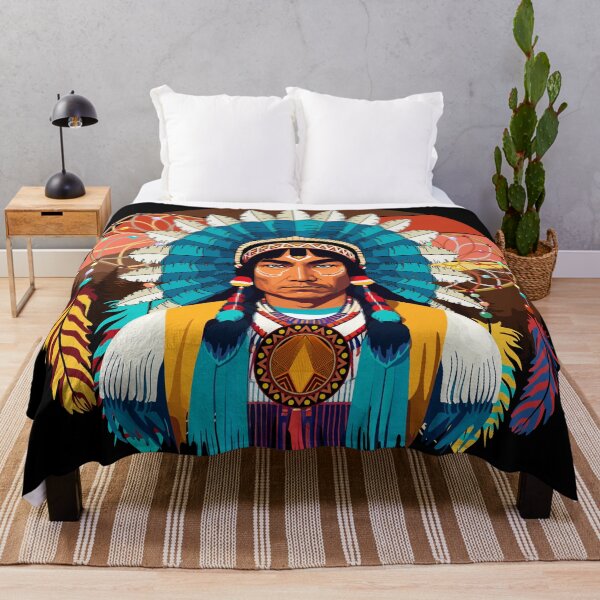 Item preview, Native American Chief Powerful Portrait designed and sold by BluedarkArt.