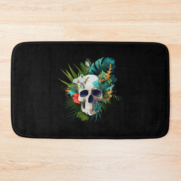 Item preview, Tropical Skull on Leaves designed and sold by FiveIntentions.