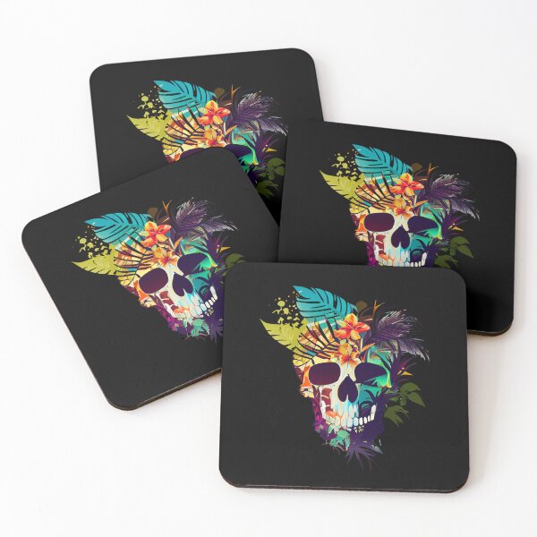 Item preview, Tropical Skull Covered in Leaves designed and sold by FiveIntentions.