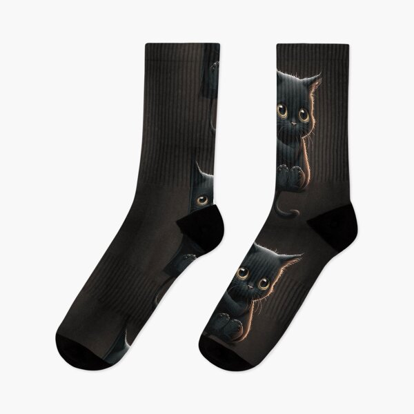 Item preview, Black Cat Holding on | Playful Pet designed and sold by ArtfulDelights.