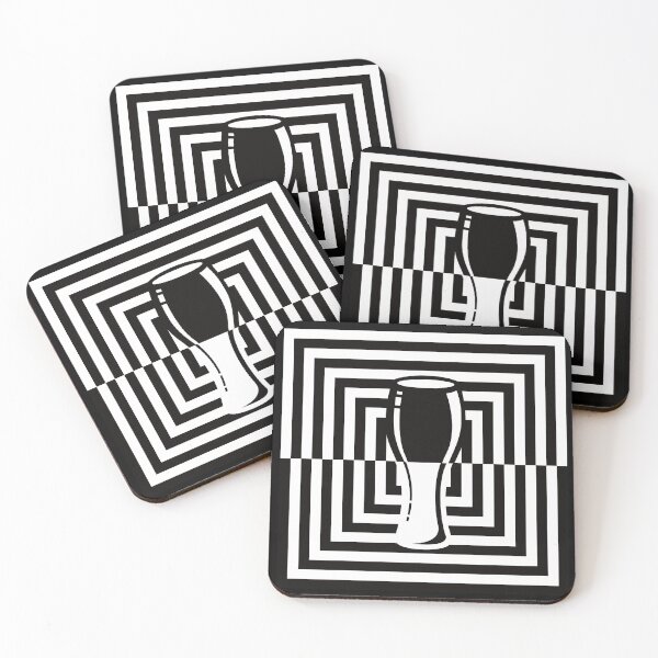 Item preview, Black and White Beer Optical Illusion designed and sold by DKdesigns27.