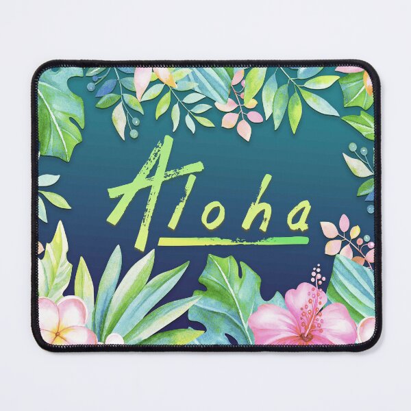 Item preview, Aloha Greeting With Floral Border designed and sold by J Marielle Designs.
