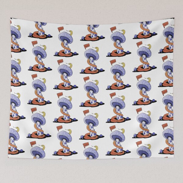 Item preview, Poisonous blue mushroom with bubbles and yellow snake designed and sold by MalkyTea.