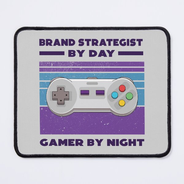 Item preview, Brand strategist by day gamer by night, dark text, funny games lovers, humor, joke, meme, gamer worker, Brand strategist job, marketing department designed and sold by SGS-.