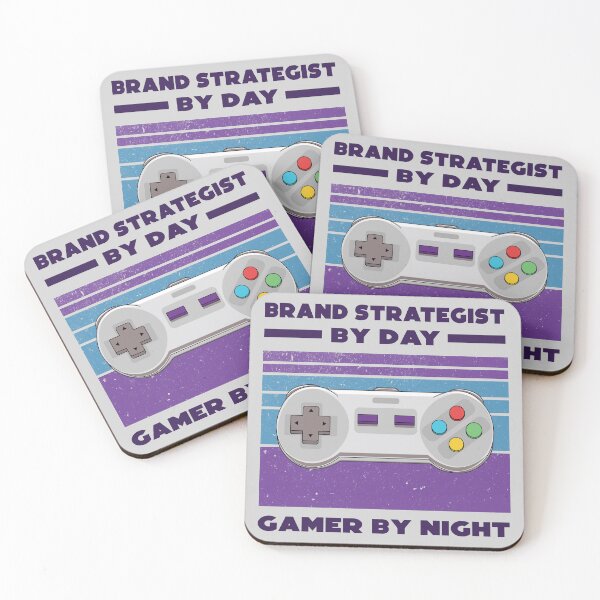 Item preview, Brand strategist by day gamer by night, dark text, funny games lovers, humor, joke, meme, gamer worker, Brand strategist job, marketing department designed and sold by SGS-.