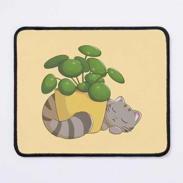 Item preview, Cat With Pilea designed and sold by Meowrye.