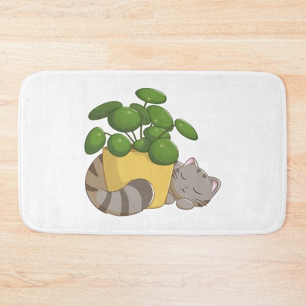 Item preview, Cat With Pilea designed and sold by Meowrye.