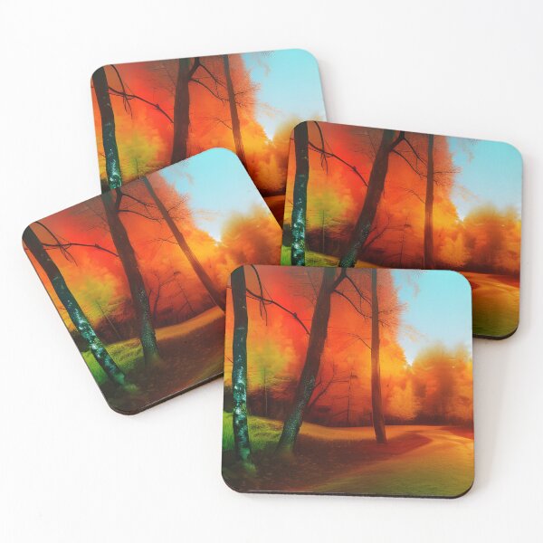 Item preview, Autumn road in the forest designed and sold by brandway.