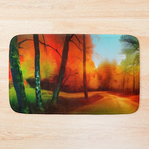 Item preview, Autumn road in the forest designed and sold by brandway.