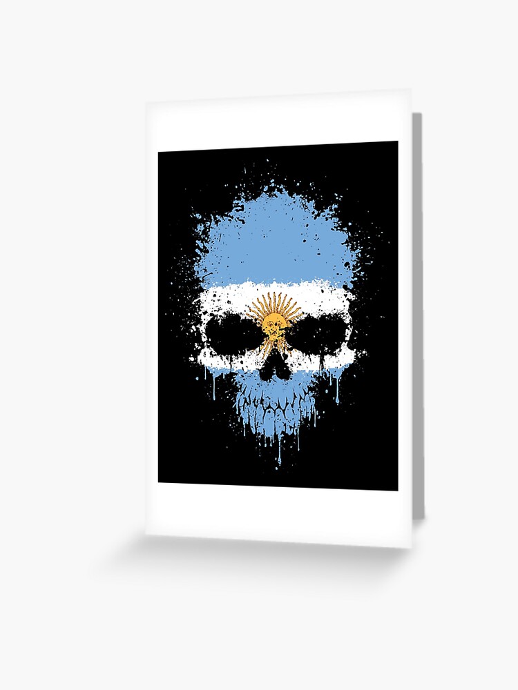 Chaotic Argentine Flag Splatter Skull Poster for Sale by jeff bartels